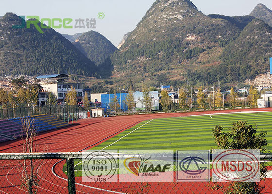 Environmentally - Friendly Polyurethane Track Surface Red Or Customized