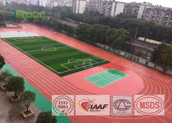 Outdoor Running Track Flooring Anti Oxidation With Concrete Base / Asphalt Base