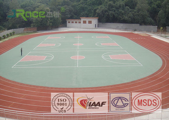 UV Resistant Outdoor Sports Field Surface , 8 Lanes 400 Meter Running Track