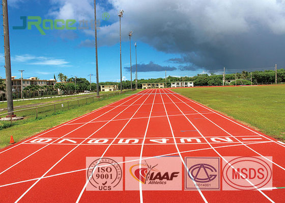 UV Resistant Outdoor Sports Field Surface , 8 Lanes 400 Meter Running Track