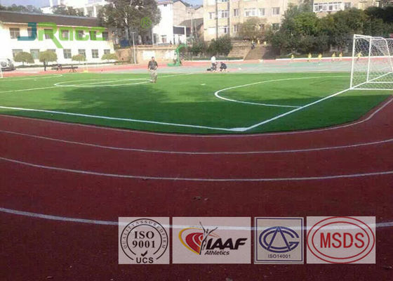 Polyurethane Track And Field Surface , High School Synthetic Track For Running