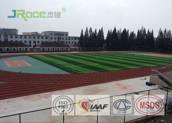 Environmentally - Friendly Polyurethane Track Surface Red Or Customized