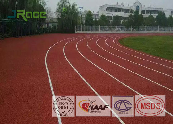 Outdoor Running Track Flooring Anti Oxidation With Concrete Base / Asphalt Base