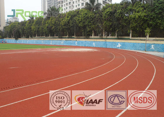 Economical Jogging Track Flooring , Ventilative Olympic Track Surface Material