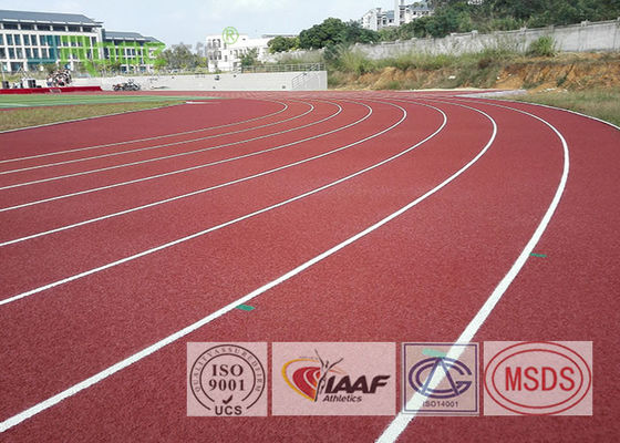 Polyurethane Track And Field Surface , High School Synthetic Track For Running