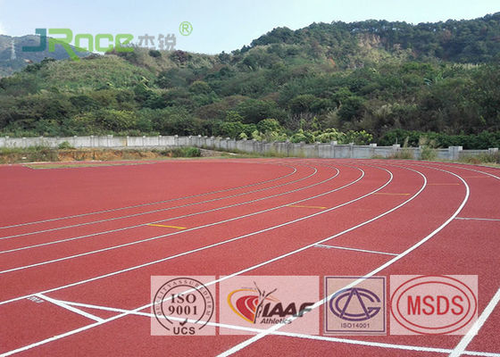 Wear Resistant Running Track Flooring Permeable For Outdoor Stadium