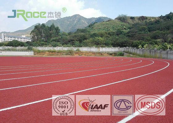 Solvent Free Outdoor Running Track Surface Without Heavy Metals , Synthetic Track For Running