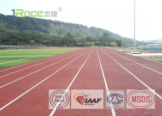 Solvent Free Outdoor Running Track Surface Without Heavy Metals , Synthetic Track For Running