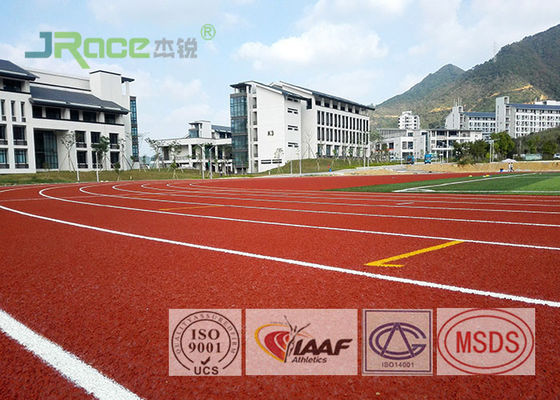 High School Track And Field Surface , Anti UV Artificial Running Track Flooring