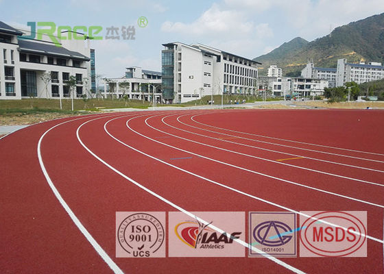 UV Resistant Outdoor Sports Field Surface , 8 Lanes 400 Meter Running Track