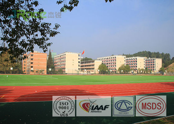 Multicolor Jogging Track Flooring Static free Plastic Floor Covering For School Stadium