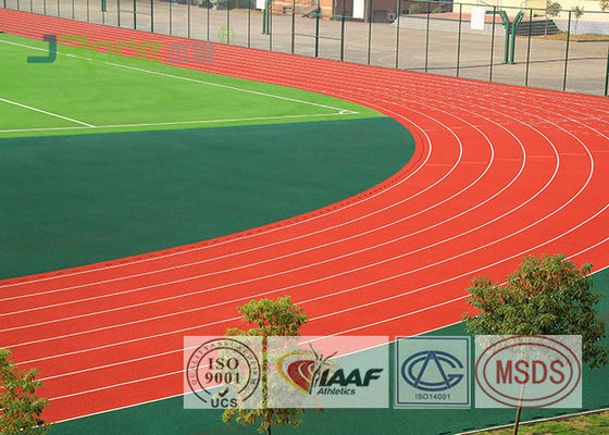 UV Resistant Outdoor Sports Field Surface , 8 Lanes 400 Meter Running Track