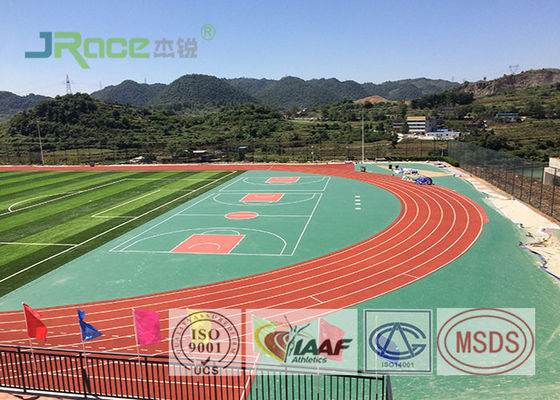 Professional Polyurethane Track Surface Colorful , Recycled Rubber Granules