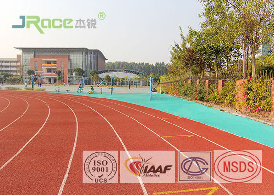 Waterborne Tartan Track Surface , Synthetic Athletic Track Flooring 13mm Thickness