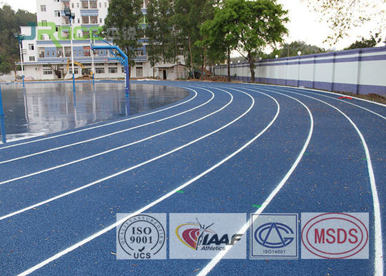 Waterborne Tartan Track Surface , Synthetic Athletic Track Flooring 13mm Thickness