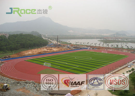 Waterborne Tartan Track Surface , Synthetic Athletic Track Flooring 13mm Thickness