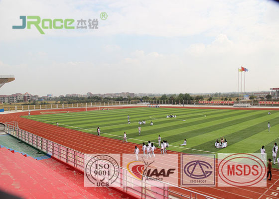 Red Synthetic Jogging Track Surface , All Weather Track Material 36.0 % Force Reduction