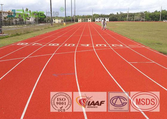 Polyurethane Resin Olympic Running Track , Tartan Track And Field Anti Cracking