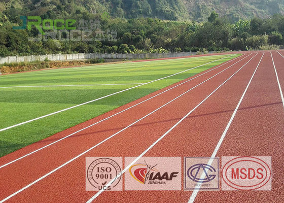 All Weather Track And Field Material , Recycled Rubber Flooring Spike Resistant