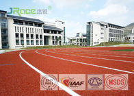 Customized 15 Mm Jogging Track Flooring PU Athletic Track 2.2 Mm Vertical Deformation