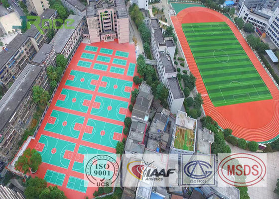 IAAF Certified Polyurethane Track Surface , Running Track Surface Material