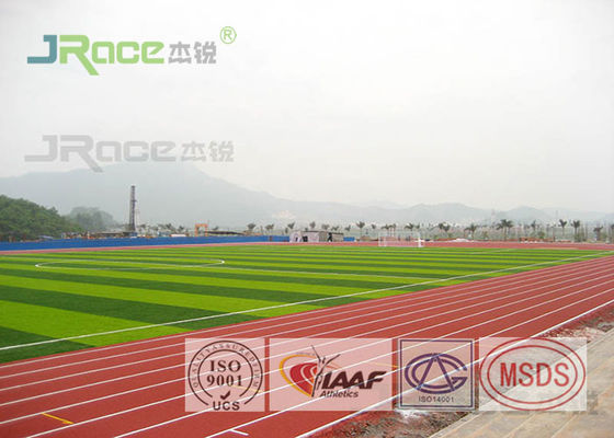 Antimicrobial Green Olympic Track Surface Material 13mm Thickness For Sports Field