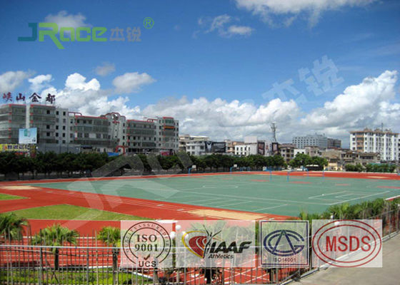 Antimicrobial Green Olympic Track Surface Material 13mm Thickness For Sports Field