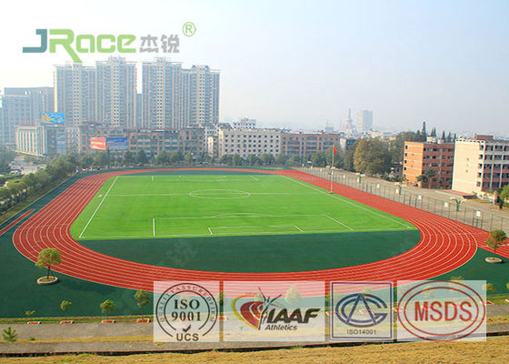 Spray Coating Rubber Running Track Material , Blue Athletics Track For Formal Competition