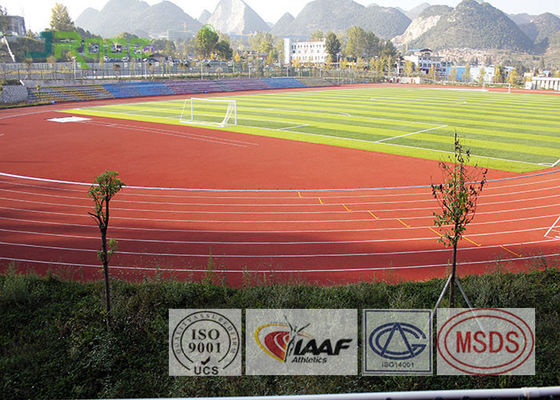 Multicolor Track And Field Track Material , PU Material Olympic Athletics Track Flooring