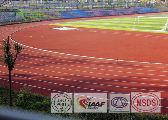 Multicolor Track And Field Track Material , PU Material Olympic Athletics Track Flooring