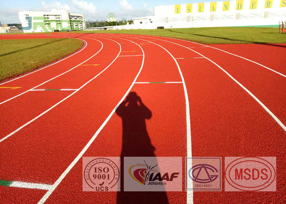 Shock Absorption Athletics Running Track Flooring , Track And Field Surface