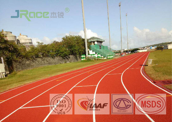 Shock Absorption Athletics Running Track Flooring , Track And Field Surface