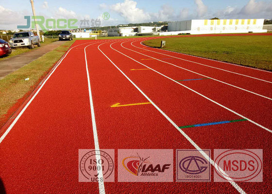 Shock Absorption Athletics Running Track Flooring , Track And Field Surface