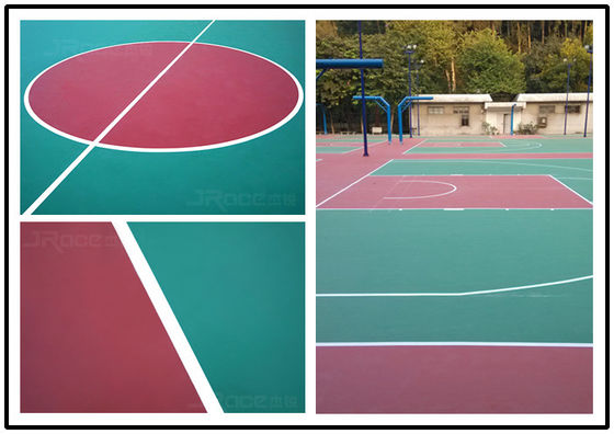 Resurface Basketball Sport Court For Table Tennis , Outdoor Rubber Basketball Flooring