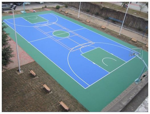 Easy Using Color Customized Tennis Court Surface For Multi-functional Silicone PU Materials