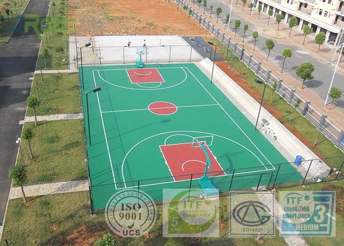 Non Toxic Fadeless Multifunctional Sport Court Rubber Flooring Customized Color