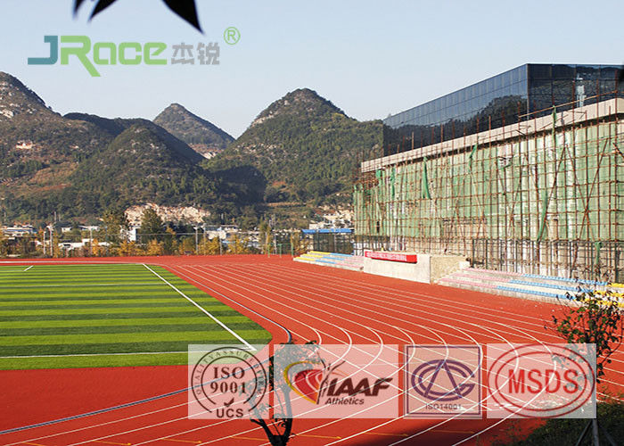Colorful Rubber Running Track Material , Outdoor Track Field Material Low TVOC