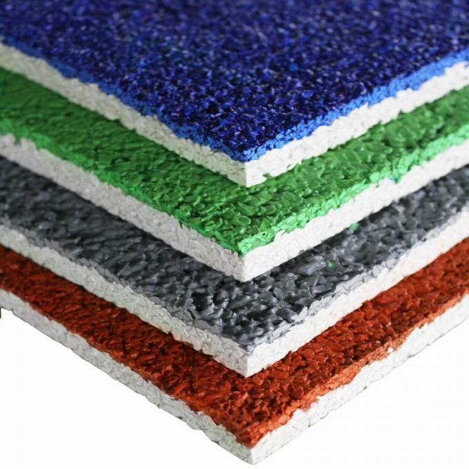 Full Pour Colored Epdm Rubber Granules Flooring , All Weather Running Track